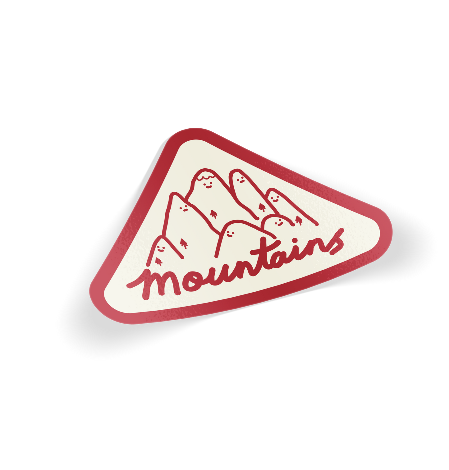 Mountains Triangle Sticker/Magnet